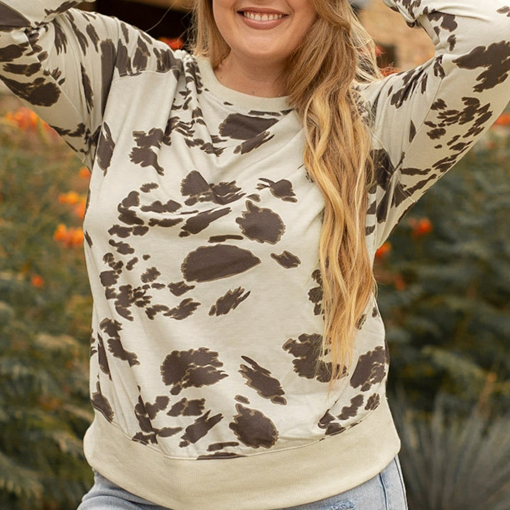 
                      
                        Animal Print Plus Size Sweatshirt
                      
                    