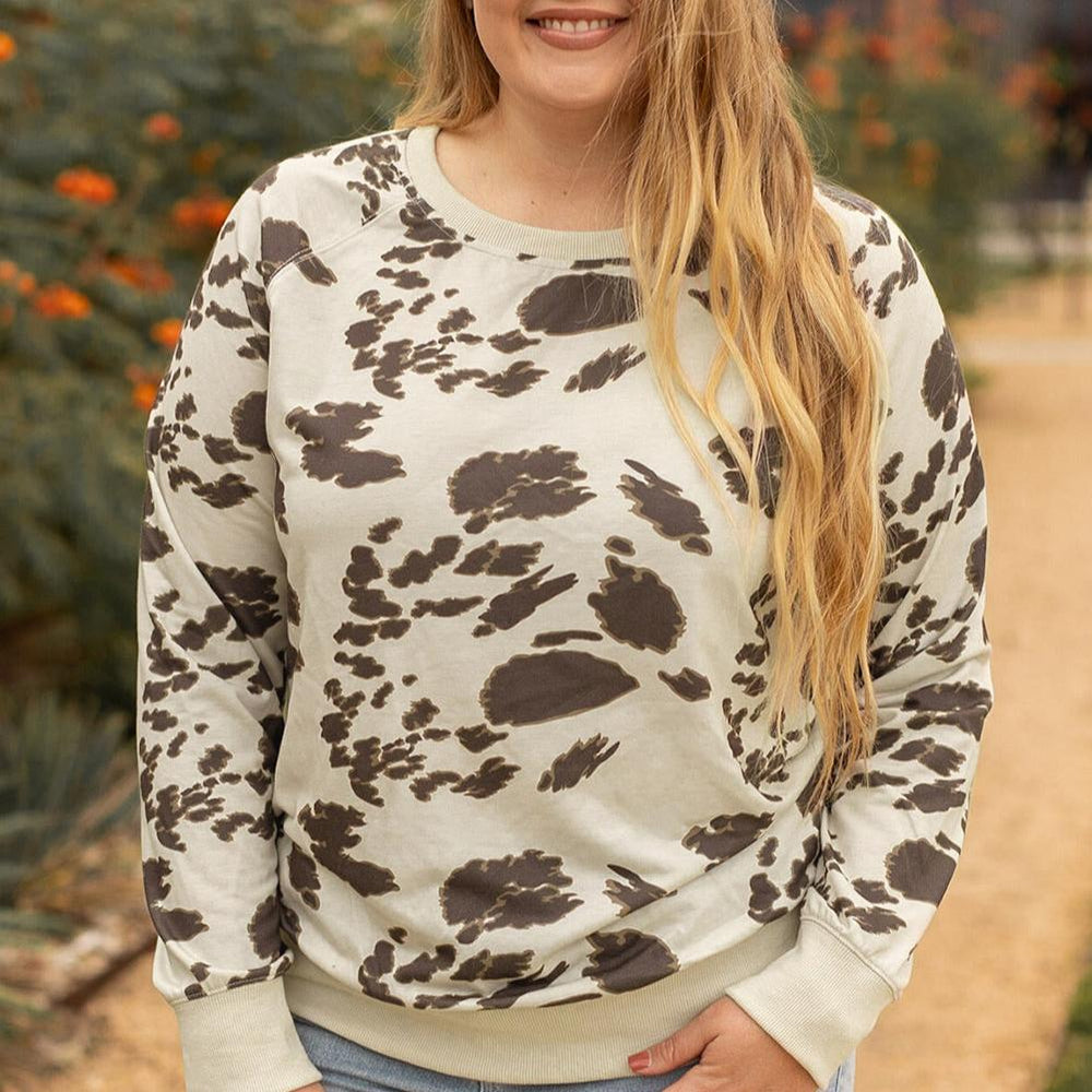 Animal Print Plus Size Sweatshirt