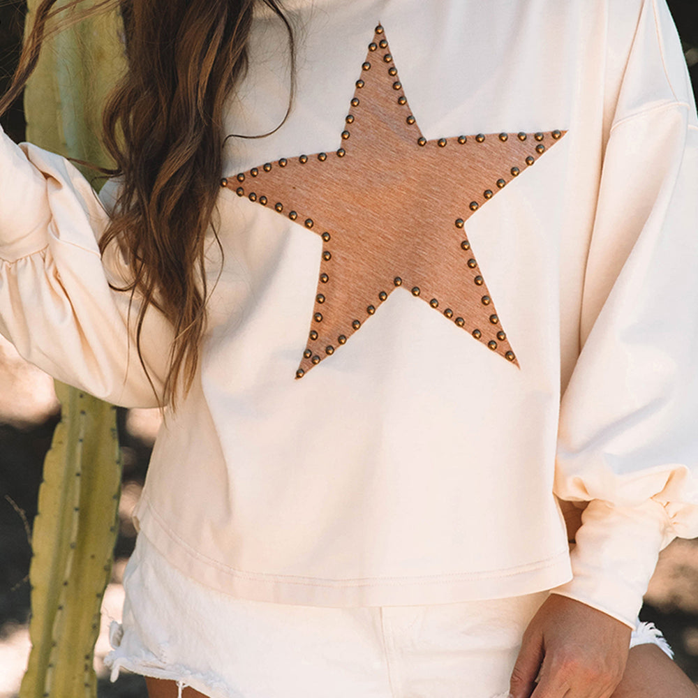 
                      
                        Apricot Star Graphic Oversized Long Sleeve Top
                      
                    