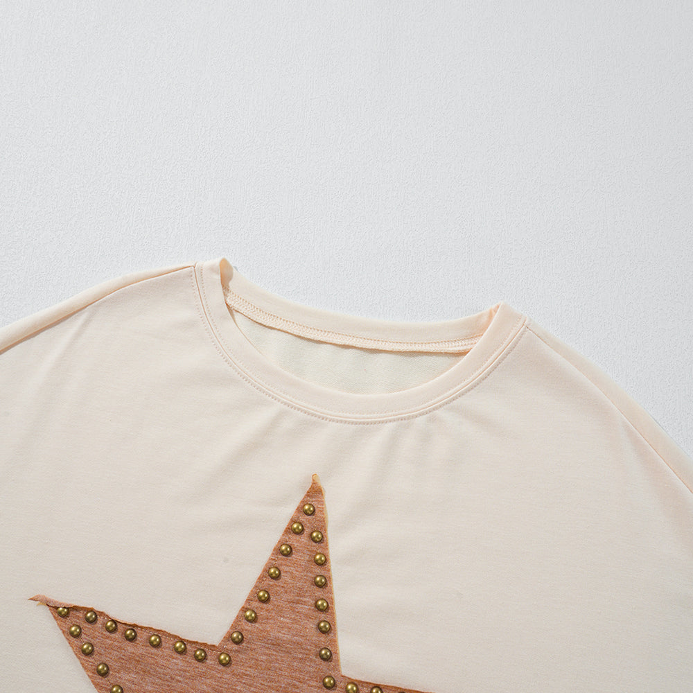 
                      
                        Apricot Star Graphic Oversized Long Sleeve Top
                      
                    