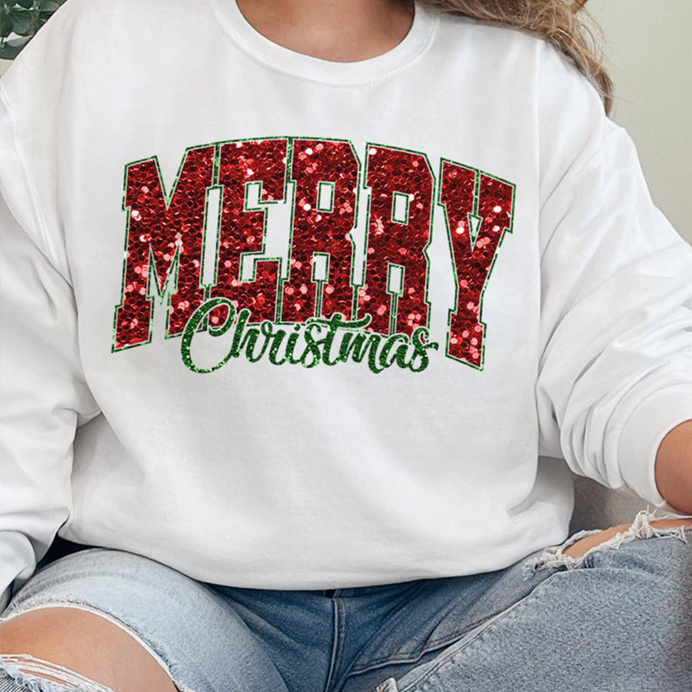 
                      
                        Beige Christmas Crewneck Sweatshirt - Heat Transfer Print
                      
                    