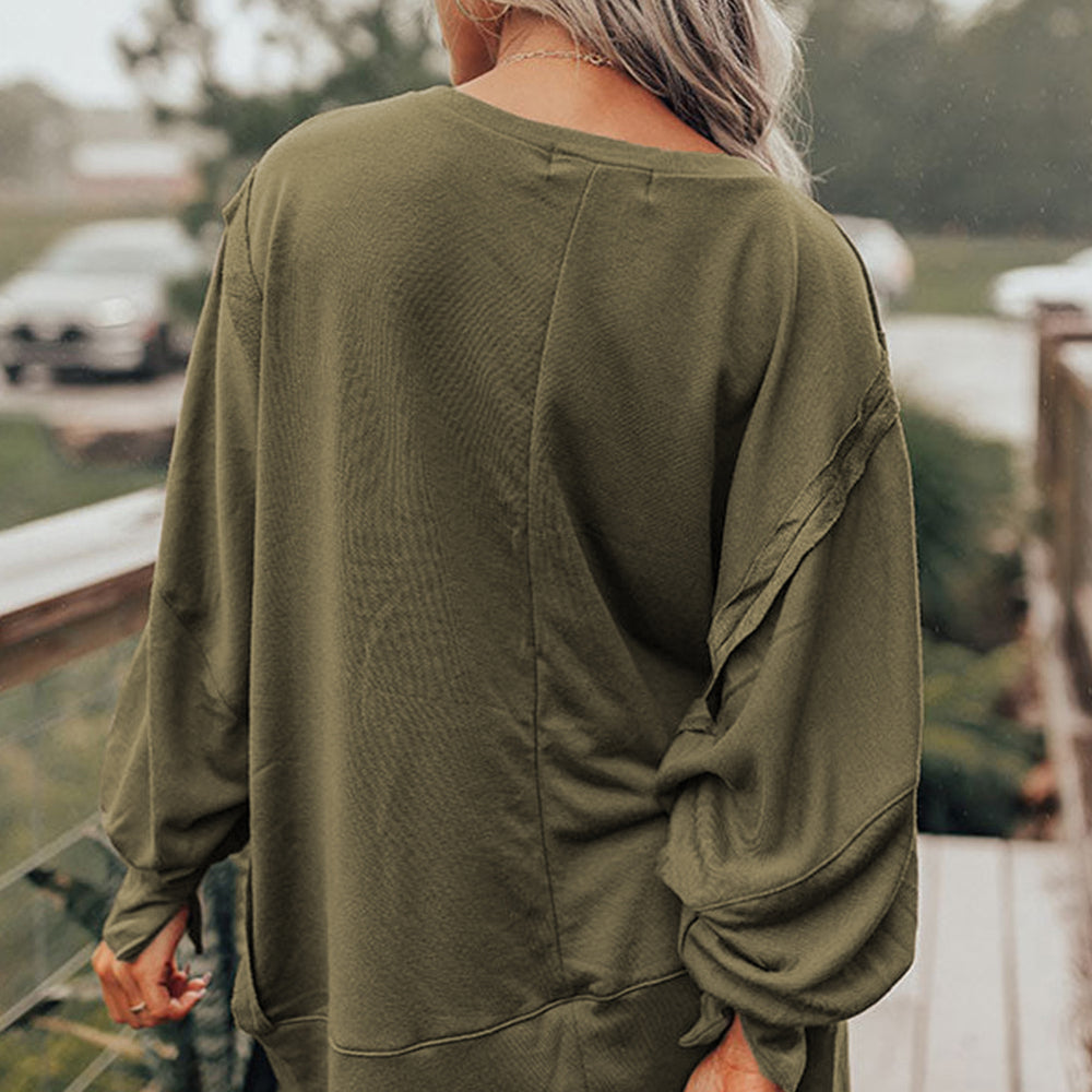 
                      
                        Black Patchwork Drop Shoulder Oversized Top
                      
                    