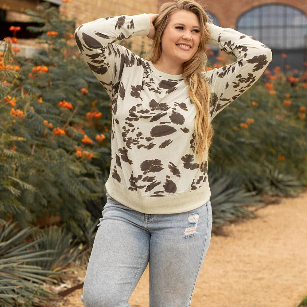 
                      
                        Animal Print Plus Size Sweatshirt
                      
                    