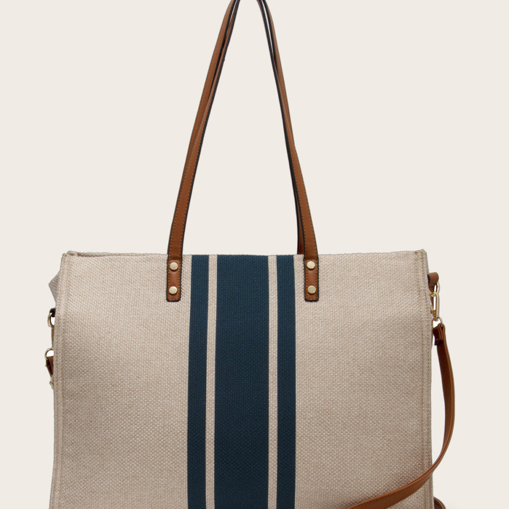 Chic Striped Tote Bag - Stylish Women's Handbag