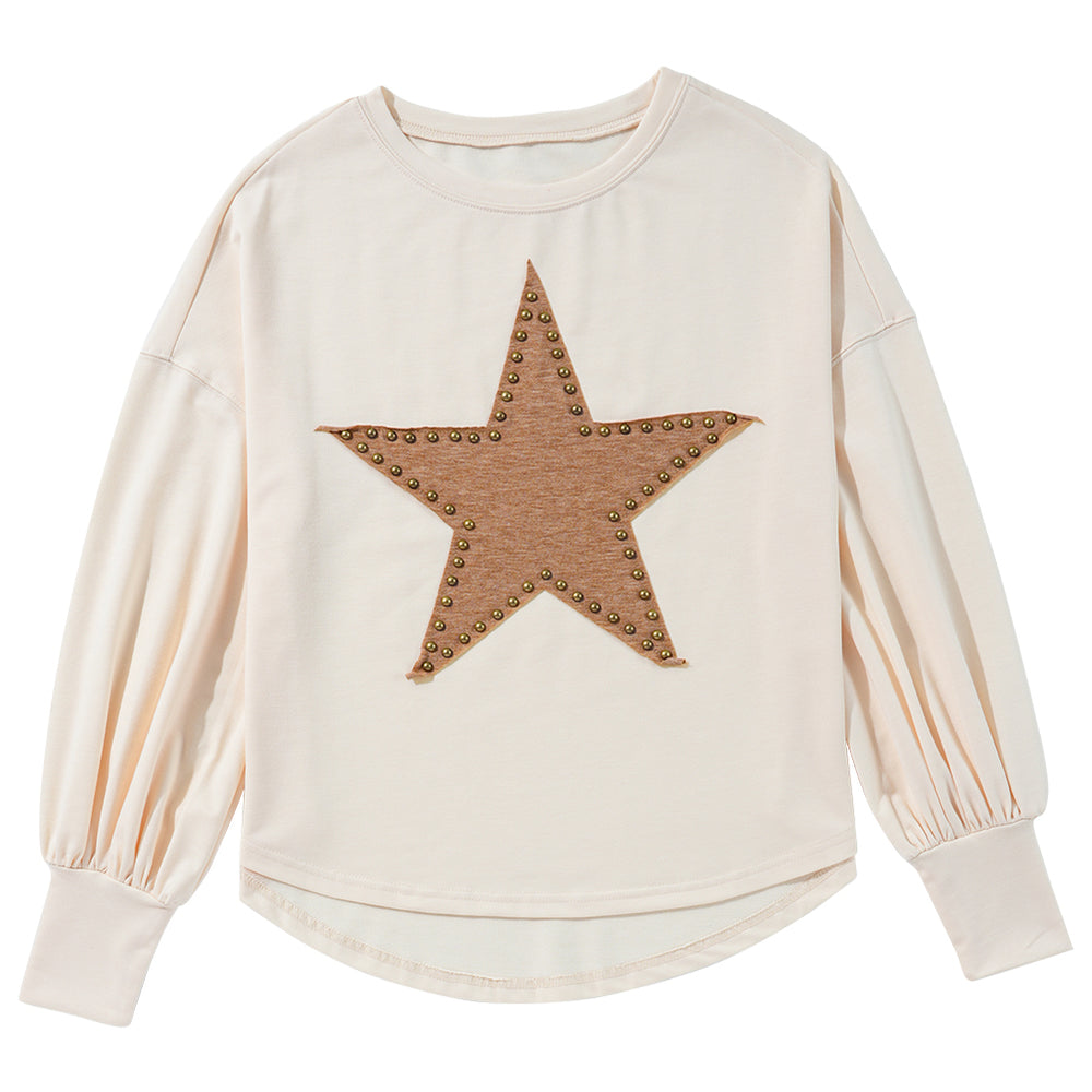 
                      
                        Apricot Star Graphic Oversized Long Sleeve Top
                      
                    